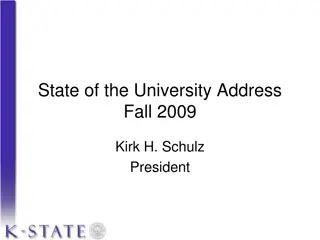 State of the University Address Fall 2009 Overview