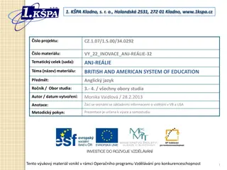 British and American Systems of Education Overview