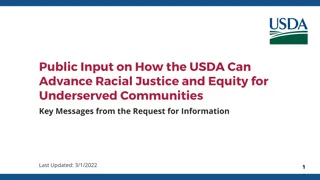 USDA's Path to Racial Justice & Equity