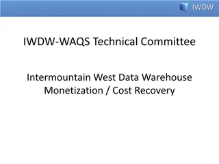 IWDW-WAQS Technical Committee for Data Warehouse Monetization