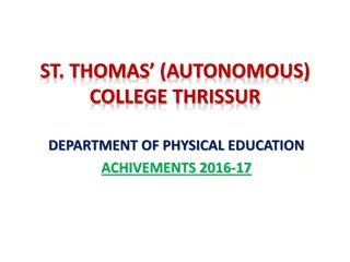Achievements of St. Thomas College Thrissur Department of Physical Education