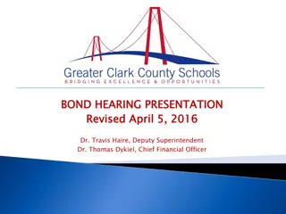 2016 Bond Issue Improvements Overview