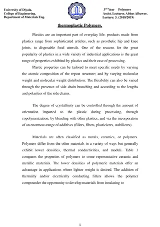 Polymers in Everyday Life