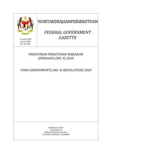 Food Amendment Regulations 2020 Details