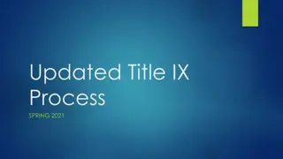 Title IX Process Spring 2021 Overview