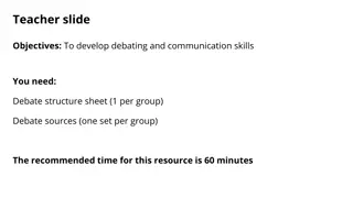 University Debate Activities