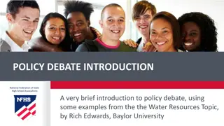 An Introduction to Policy Debate and Speaker Responsibilities