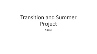 Transition and Summer Project for A-Level Students
