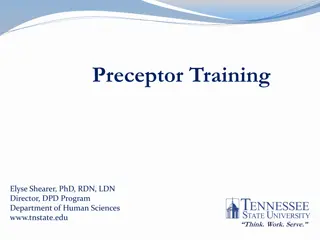 Preceptor Training and Accreditation Standards in Dietetics