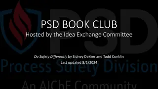 PSD Book Club - Safety Differently by Sidney Dekker and Todd Conklin