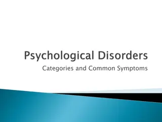 Categories and Symptoms in Psychological Disorders
