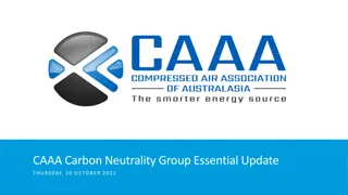 CAAA Carbon Neutrality Group Update - Achieving a Sustainable Future
