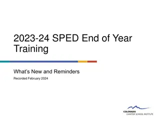 SPED End of Year Training Updates 2023-24