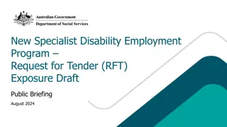 New Specialist Disability Employment Program RFT Public Briefing August 2024