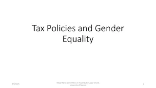 Gender Equality in Tax Policies