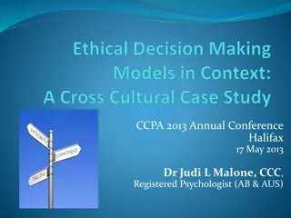 Ethical Decision Making in Cross-Cultural Contexts
