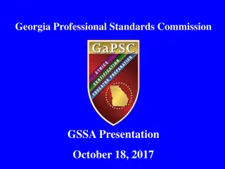 Georgia Professional Standards Commission Presentation