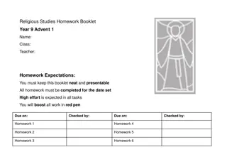 Year 9 Advent 1 Religious Studies Homework