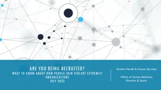 Recruitment Tactics of Extremist Organizations
