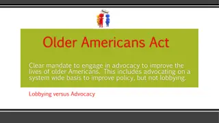 Older Americans Act: Advocacy for Policy Improvement