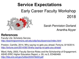 Service Expectations for Early Career Faculty