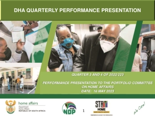 Department of Home Affairs Quarterly Performance Presentation 2022/2023