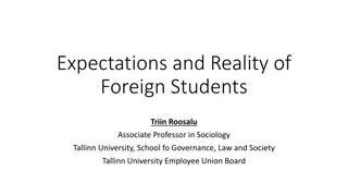 Expectations and Reality of Foreign Students in Estonia