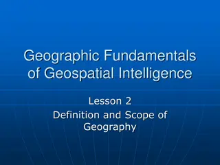 Scope and Definition of Geography