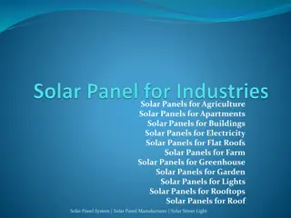 Solar Panels for Agriculture, Apartments, Buildings, Electricity & More