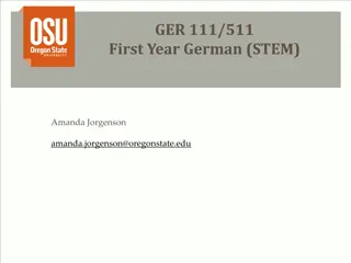 First Year German: Learning Plan and Tools