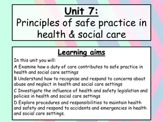 Principles of Safe Practice in Health & Social Care