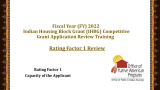 IHBG Competitive Grant Application Review Training - Capacity Assessment