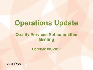 Quality Services Subcommittee Meeting October 2017 Performance Report