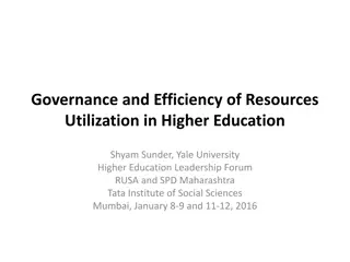 Governance and Efficiency of Resources Utilization in Higher Education