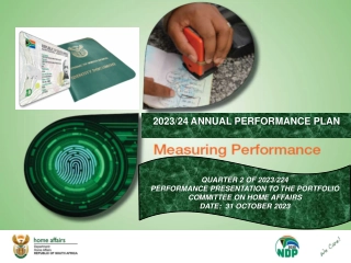 Department of Home Affairs 2023/24 Annual Performance Plan Presentation