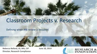 Defining when IRB Review is Required