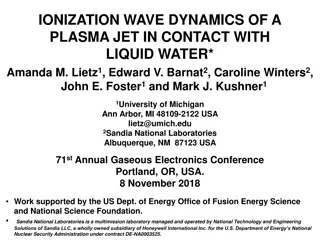 Ionization Wave Dynamics of Plasma Jet Contacting Liquid Water