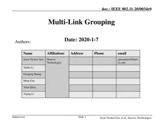 Proposal for Multi-Link Grouping Method in IEEE 802.11-20/0034r0