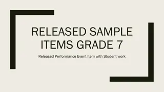 Grade 7 Released Performance Event Items