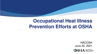 Occupational Heat Illness Prevention Efforts Overview