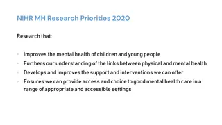 Enhancing Mental Health Research Priorities