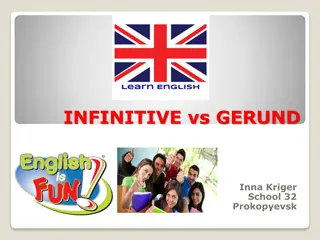 INFINITIVE vs GERUND