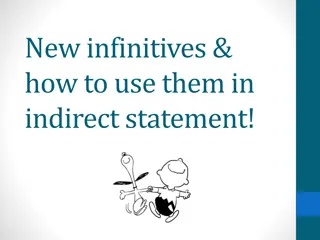 Infinitives in Indirect Statement