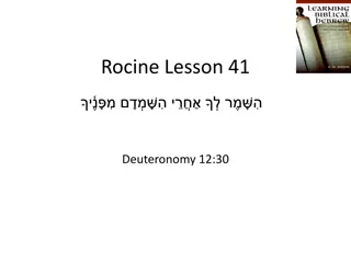 Niphal Imperative in Deuteronomy: Learn and Identify