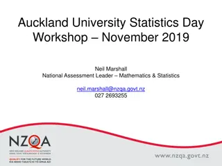 Auckland University Statistics Workshop for Teachers