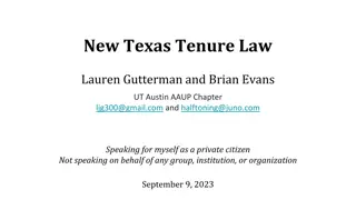 Challenges with Texas Tenure Law Modification