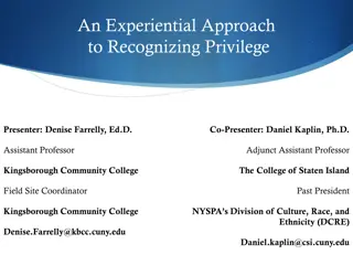 Recognizing Privilege in Education: An Experiential Simulation