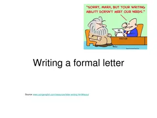 Writing a formal letter