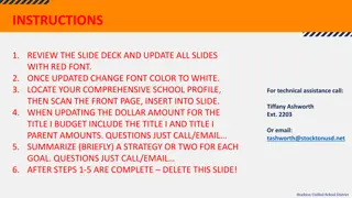 Instructions for Title I Budget Update