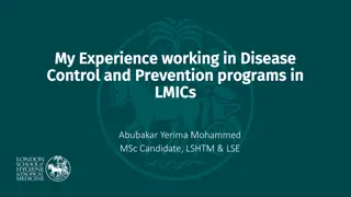 My Experience working in Disease Control and Prevention programs in LMICs